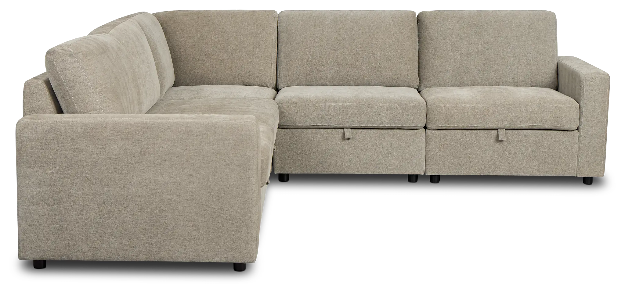 Addie Gray Fabric Small 2-arm Storage Sectional Addie Gray Fabric Small 2-arm Storage Sectional