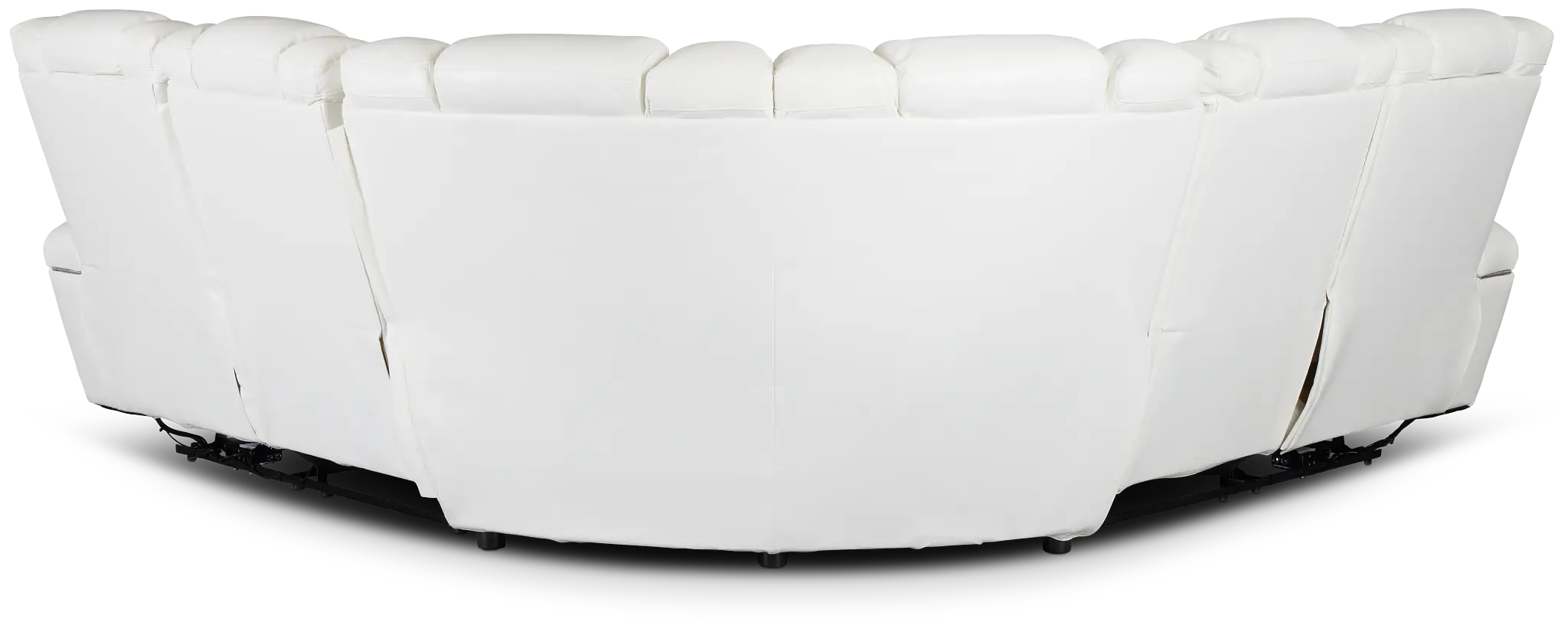 Troy White Micro Small Dual Power Reclining Two-arm Sectional Troy White Micro Small Dual Power Reclining Two-arm Sectional