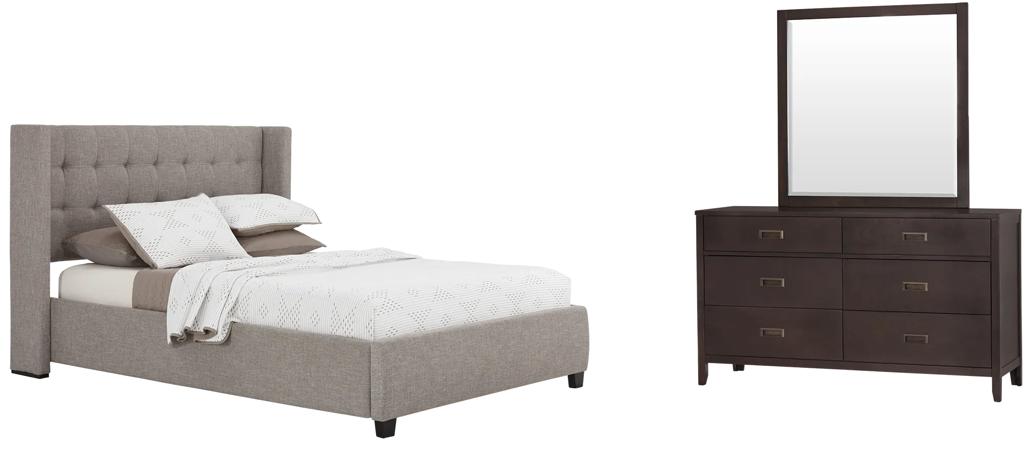 Chatham Pewter Low Platform Bedroom