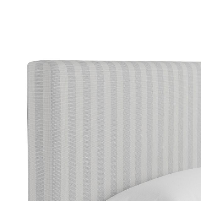 Grayton Sea Lane Light Gray 54" Upholstered Platform Bed
