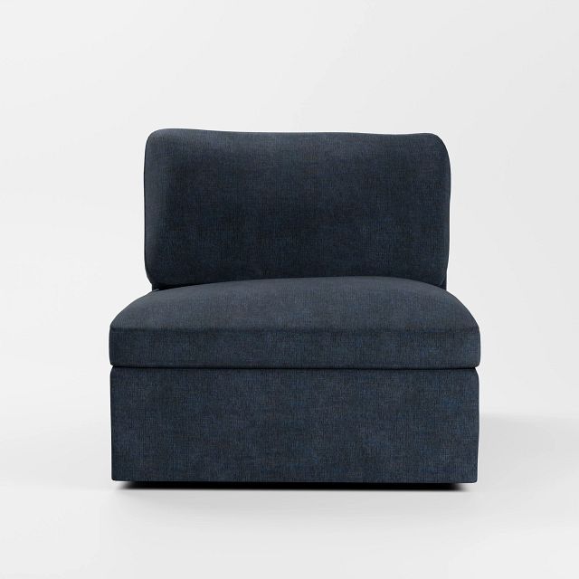Destin Victory Dark Blue Fabric Swivel Chair