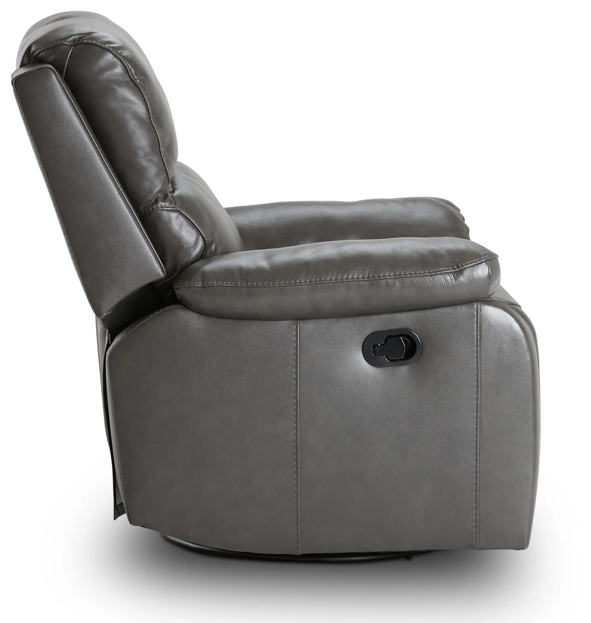 Mason Dark Gray Leather Swivel Glider Recliner Mason Dark Gray Leather Swivel Glider Recliner