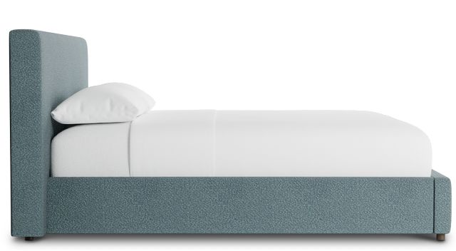 Grayton Sutton Blue 44" Upholstered Platform Bed