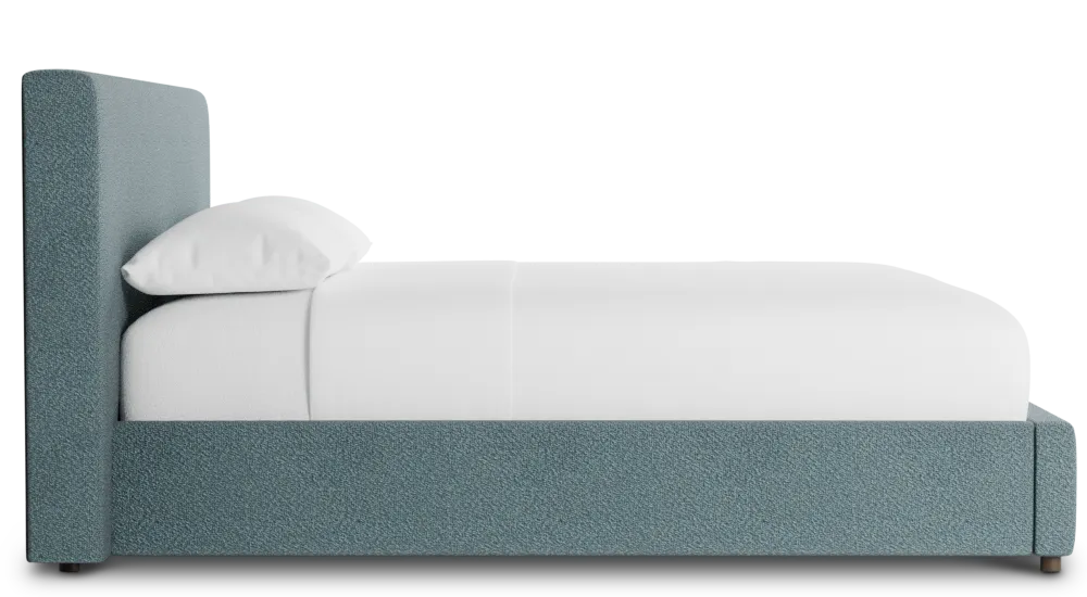 Grayton Sutton Blue 44" Upholstered Platform Bed