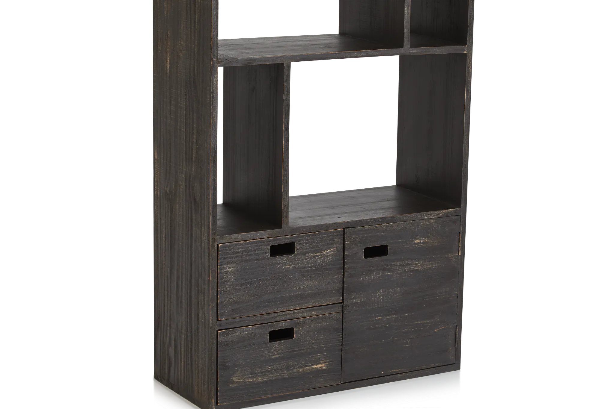 Indigo Light Brown Wood Bookcase