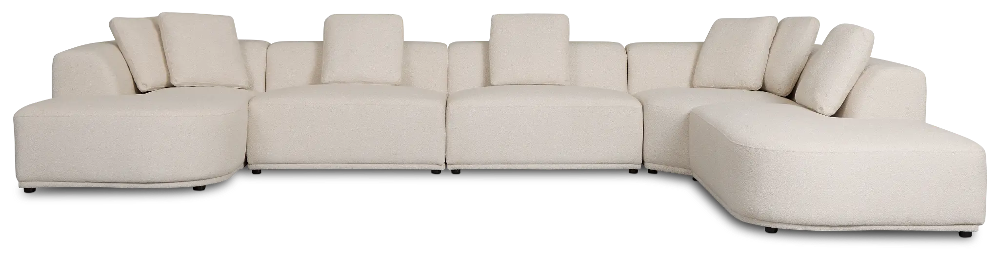 Catalina Beige Fabric Large Left Chaise Sectional Catalina Beige Fabric Large Left Chaise Sectional