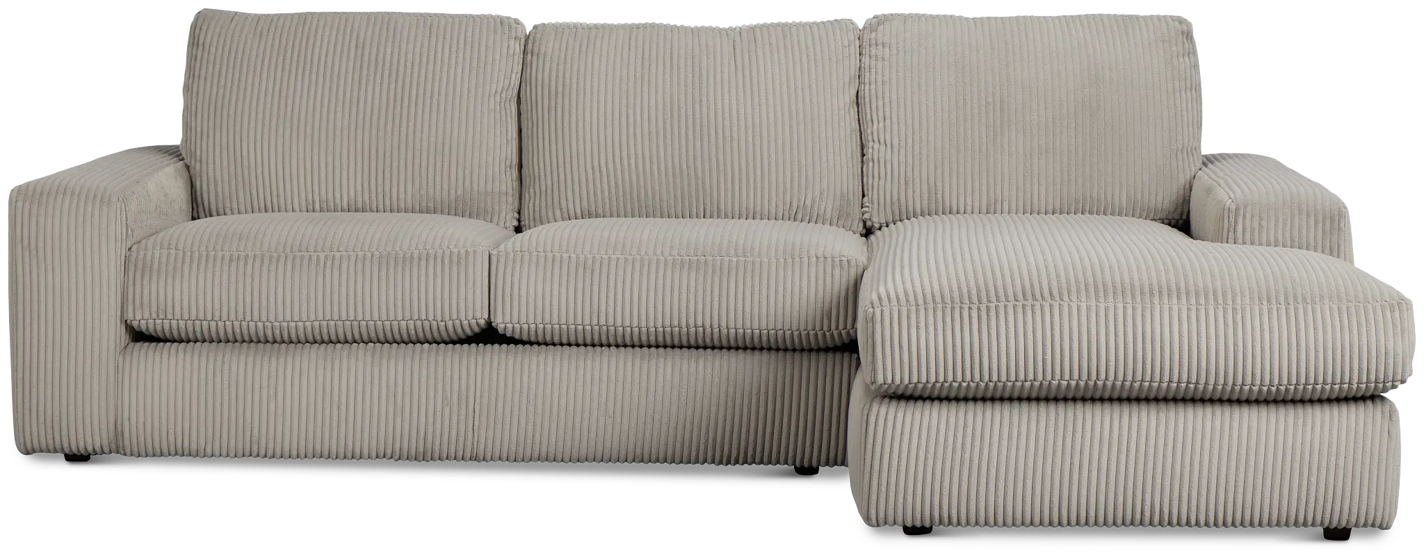 Charlie Gray Fabric Right Chaise Sectional Charlie Gray Fabric Right Chaise Sectional