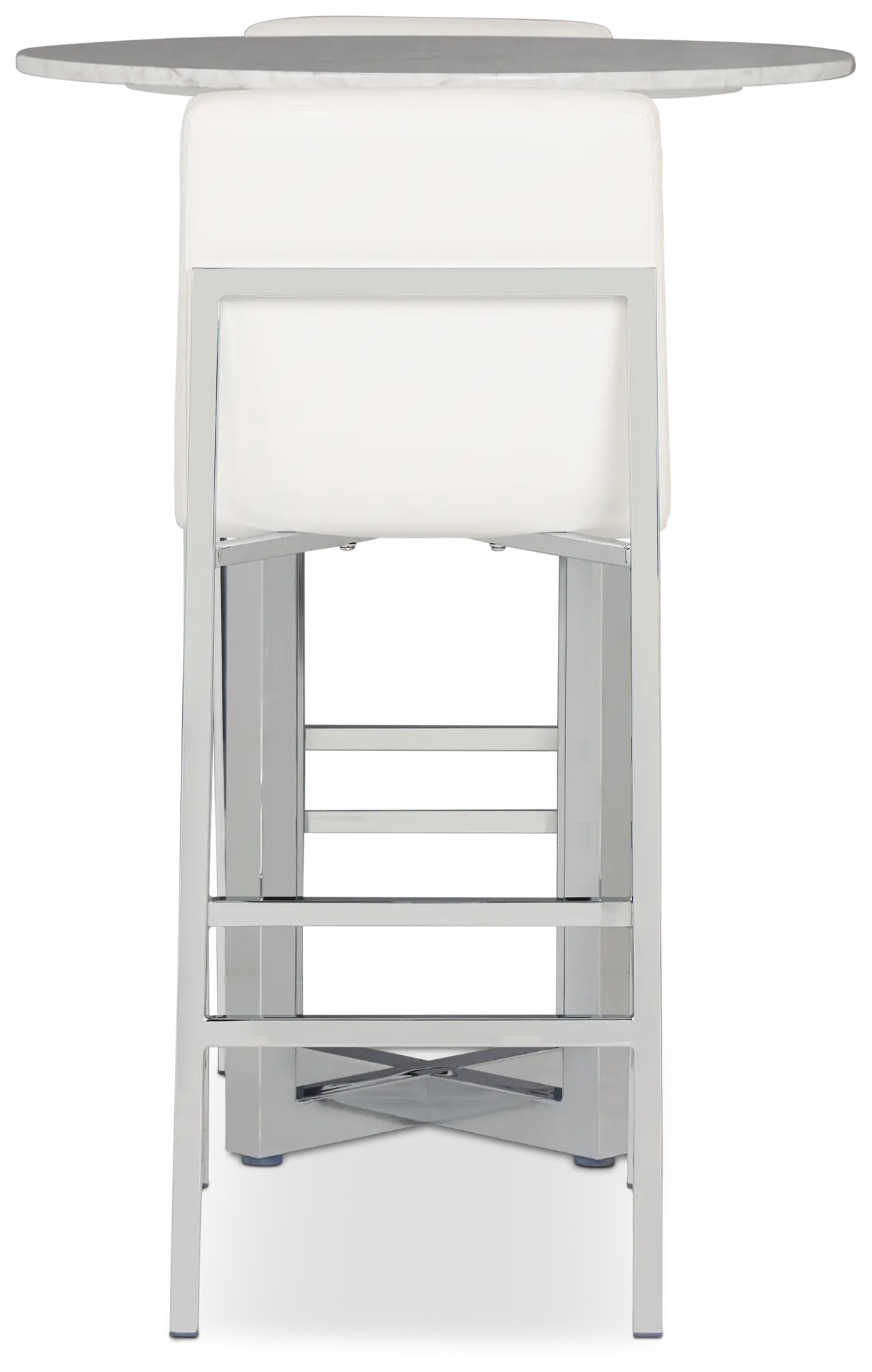 Amalfi White Marble Pub Table & 2 Upholstered Barstools Amalfi White Marble Pub Table & 2 Upholstered Barstools