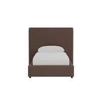 Grayton Elite Dark Brown 54" Upholstered Platform Bed