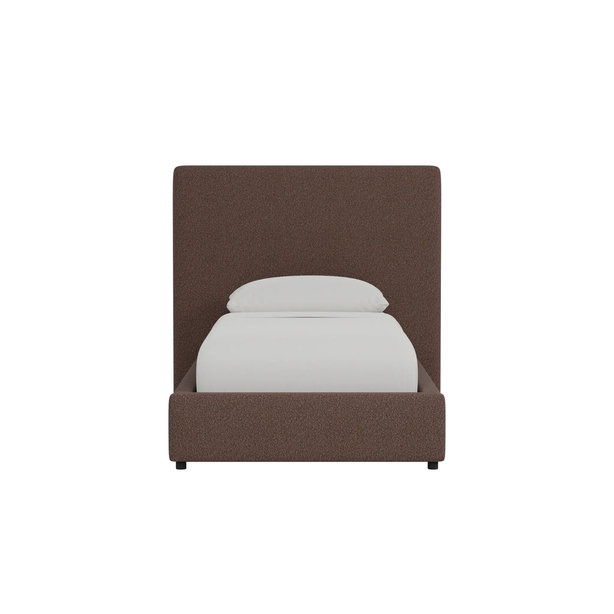 Grayton Elite Dark Brown 54" Upholstered Platform Bed Grayton Elite Dark Brown 54" Upholstered Platform Bed