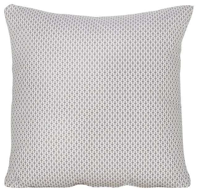 Dash Gray Fabric Square Accent Pillow