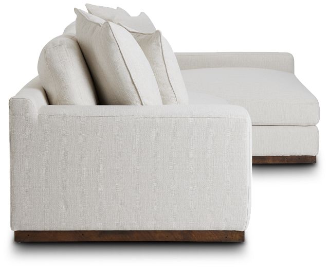 Mckenzie White Fabric Right Chaise Sectional