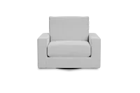 Edgewater Suave White Swivel Chair