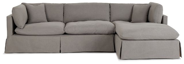 Raegan Gray Fabric Right Chaise Sectional (3)