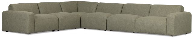 Baylor Green Fabric 6-piece Modular Sectional