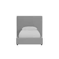 Grayton Delray Light Gray 54" Upholstered Platform Bed