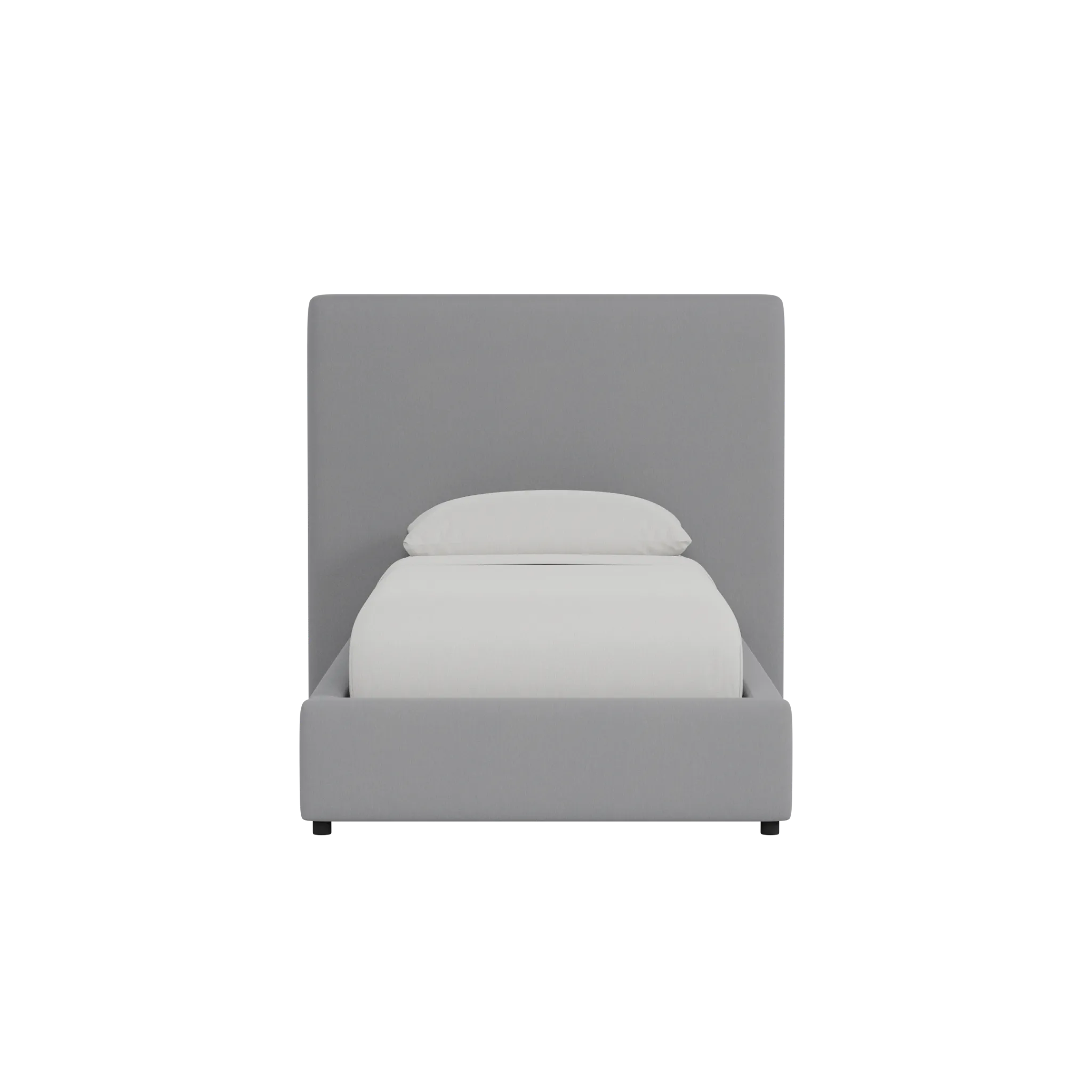Grayton Delray Light Gray 54" Upholstered Platform Bed