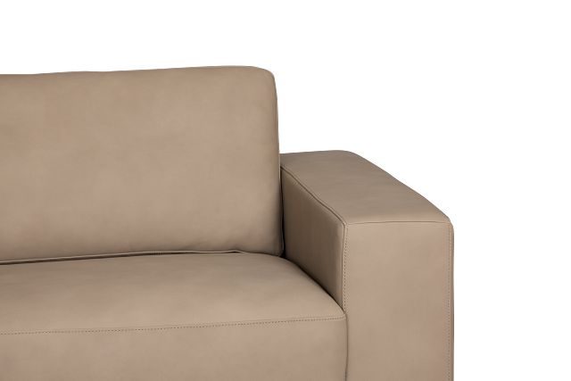 Kellan Taupe Leather Medium Two-arm Sectional