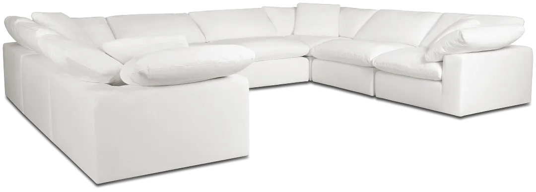 Nixon White Fabric 8-piece Modular Sectional