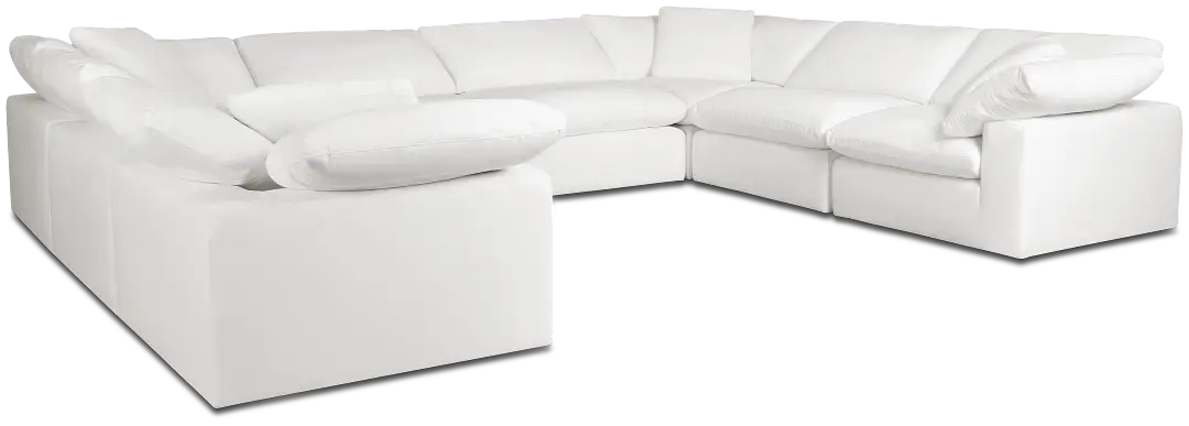 Nixon White Fabric 8-piece Modular Sectional Nixon White Fabric 8-piece Modular Sectional