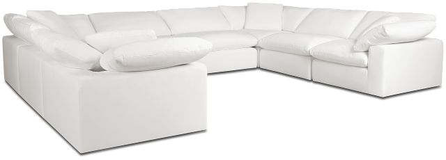 Nixon White Fabric Sectional