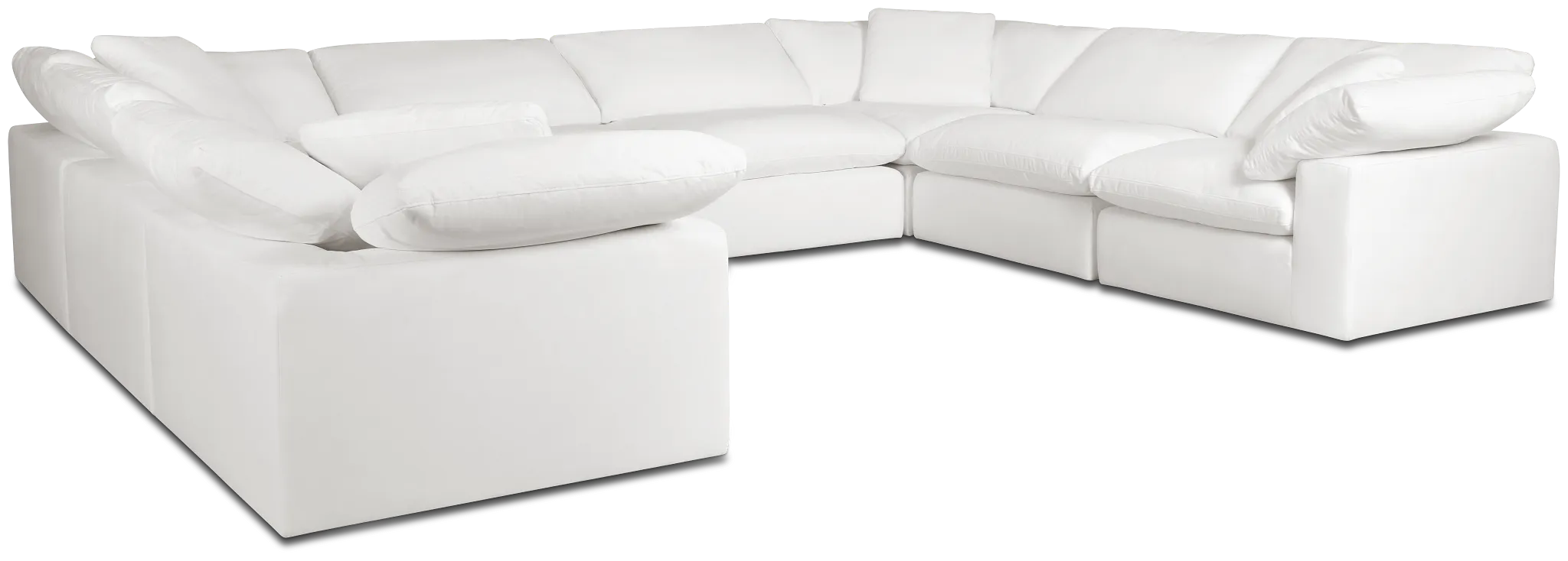 Nixon White Fabric 8-piece Modular Sectional