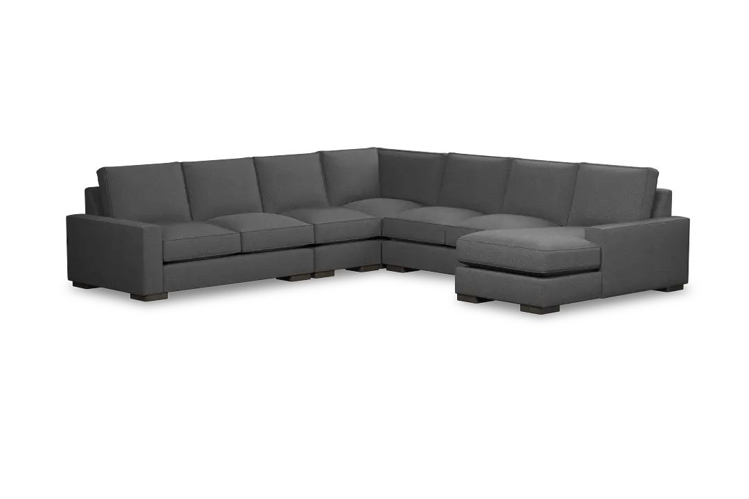 Edgewater Delray Dark Gray Large Right Chaise Sectional Edgewater Delray Dark Gray Large Right Chaise Sectional