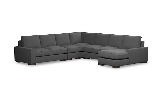 Edgewater Delray Dark Gray Large Right Chaise Sectional
