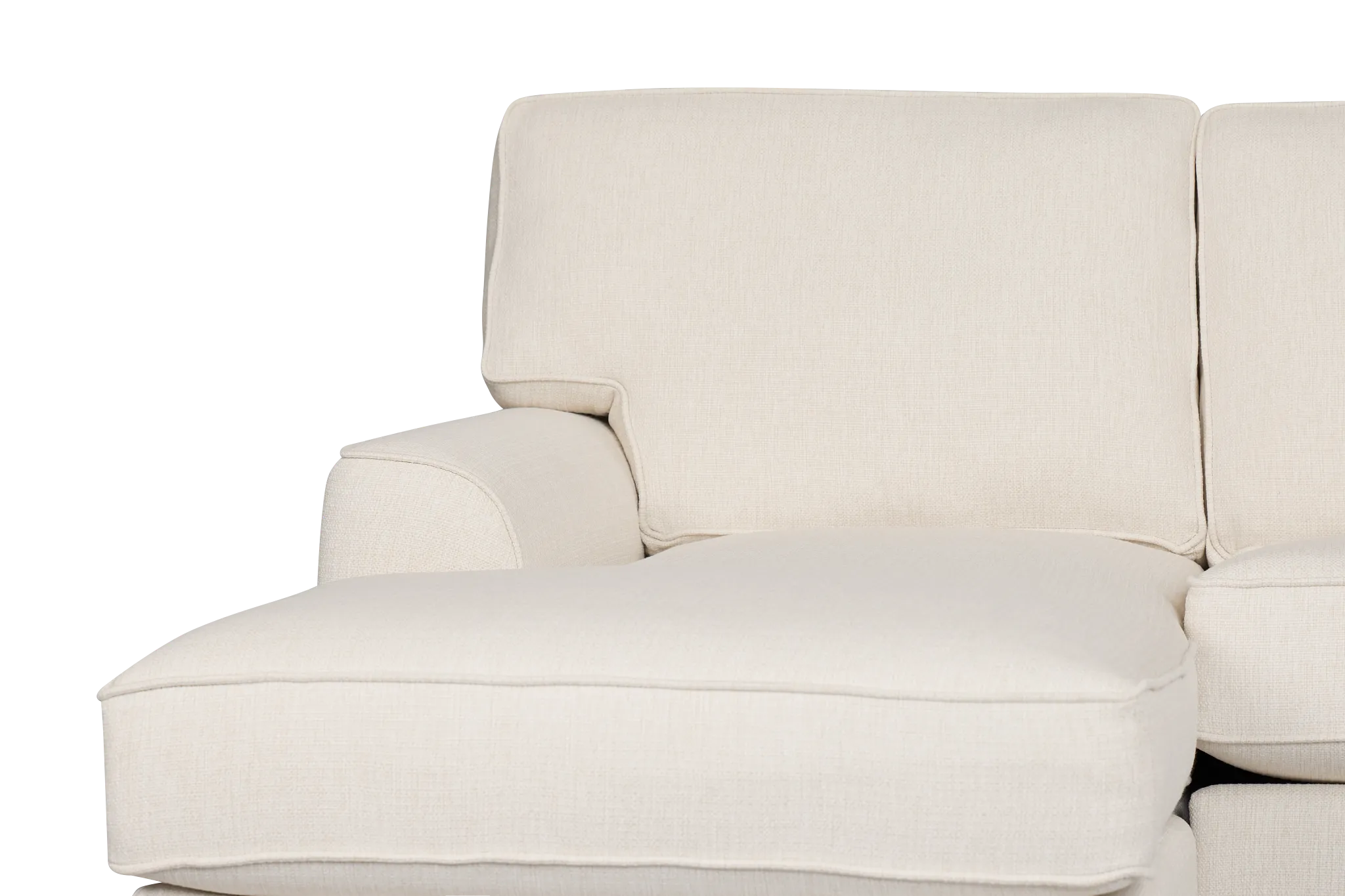 Sinclair Light Beige Fabric Large Left Chaise Sectional
