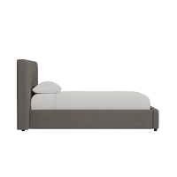 Grayton Revenue Beige 44" Upholstered Platform Bed