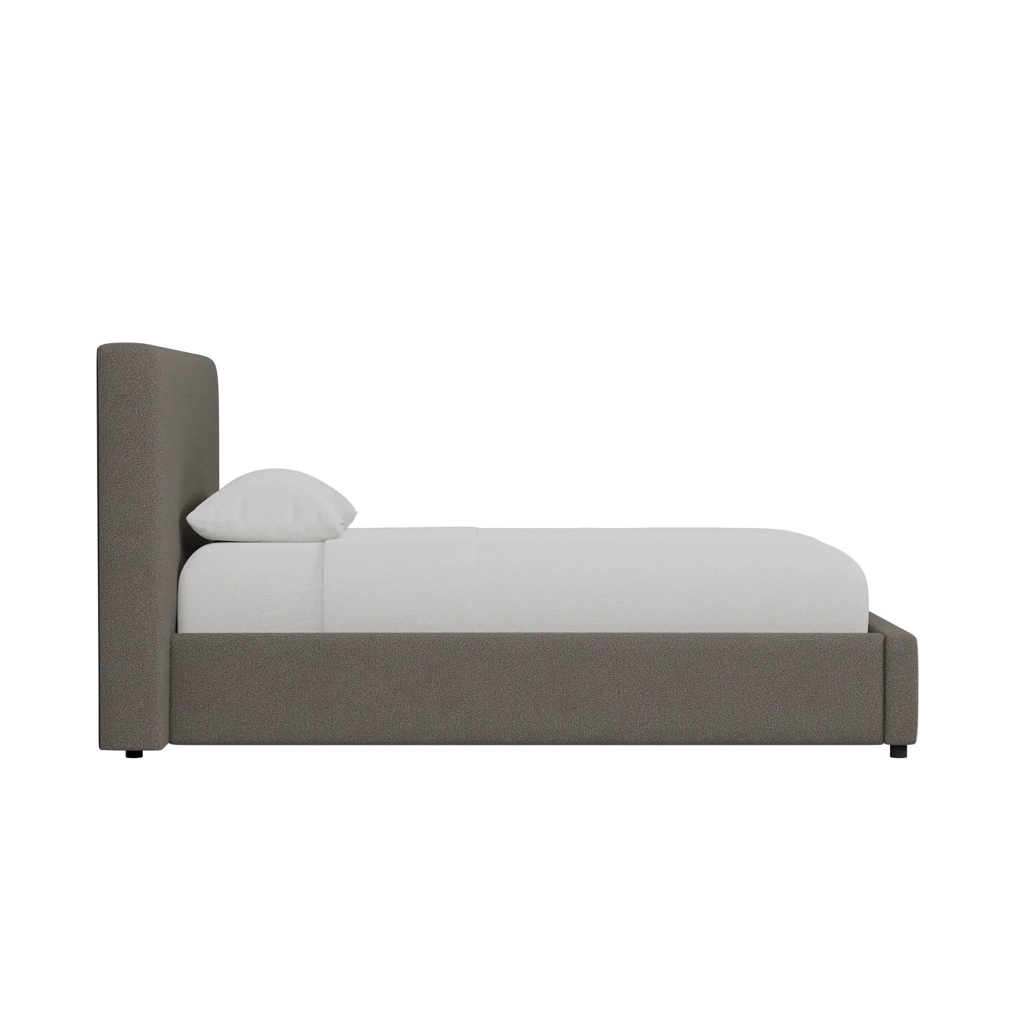 Grayton Revenue Beige 44" Upholstered Platform Bed Grayton Revenue Beige 44" Upholstered Platform Bed