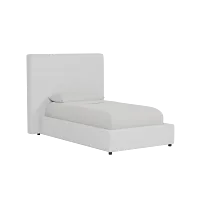 Grayton Suave White 54" Upholstered Platform Bed
