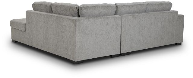 Blakely Gray Fabric Small Right Bumper Sectional