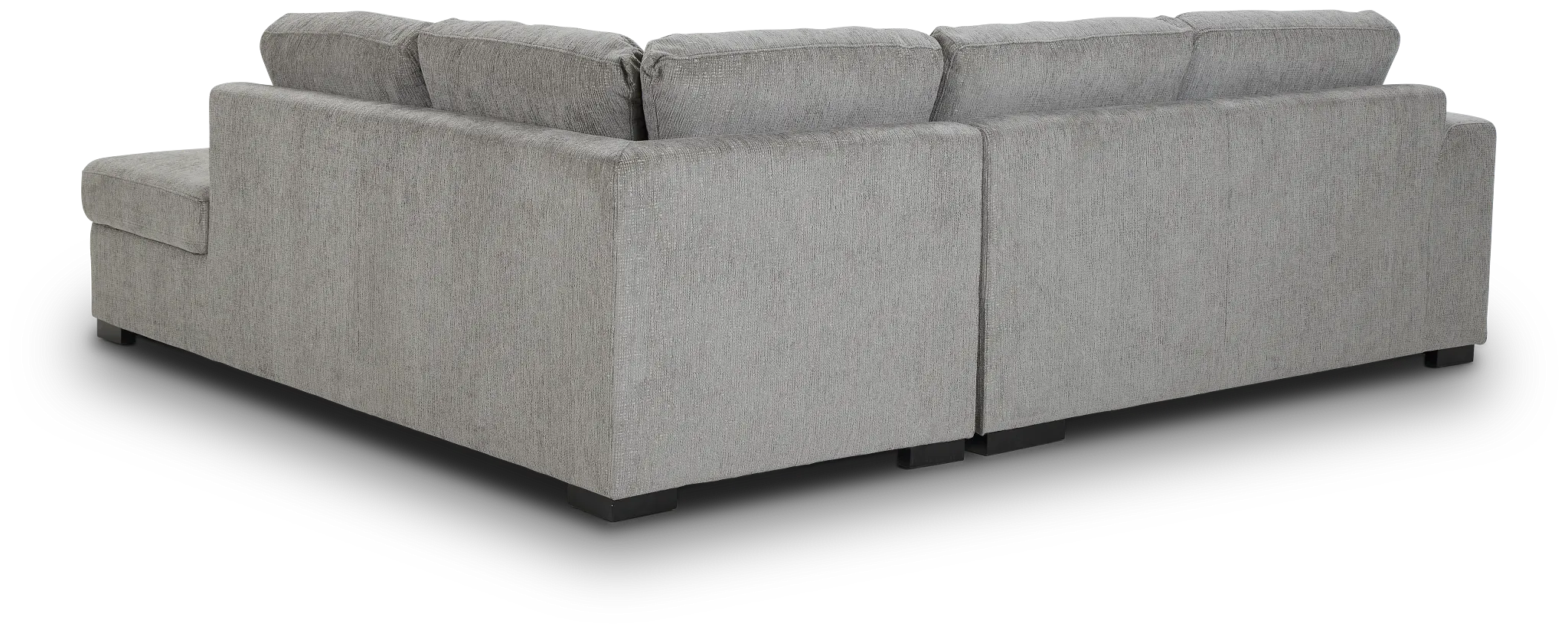 Blakely Gray Fabric Small Right Bumper Sectional