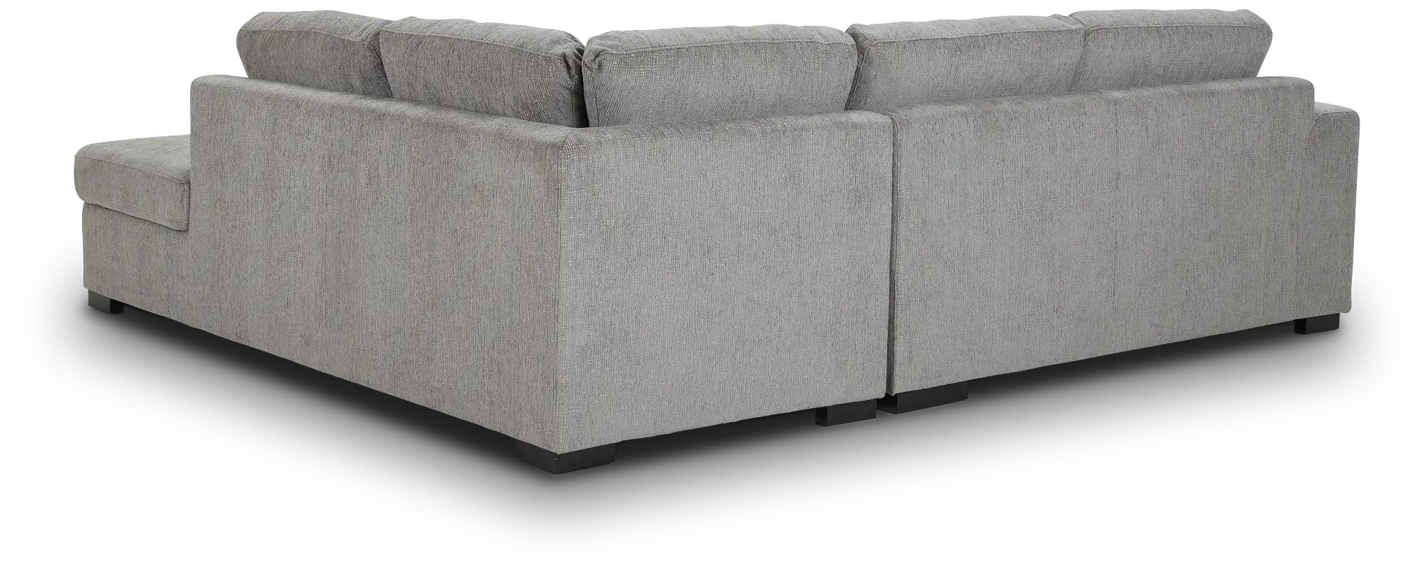 Blakely Gray Fabric Small Right Bumper Sectional Blakely Gray Fabric Small Right Bumper Sectional