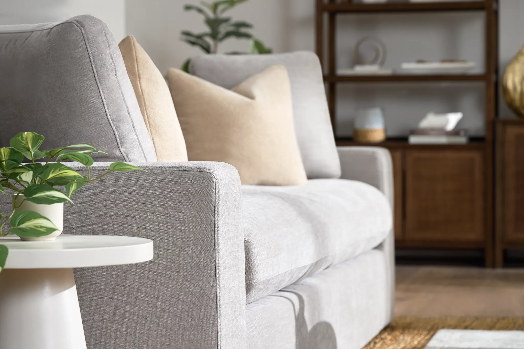 Breeze Taupe Fabric Sofa