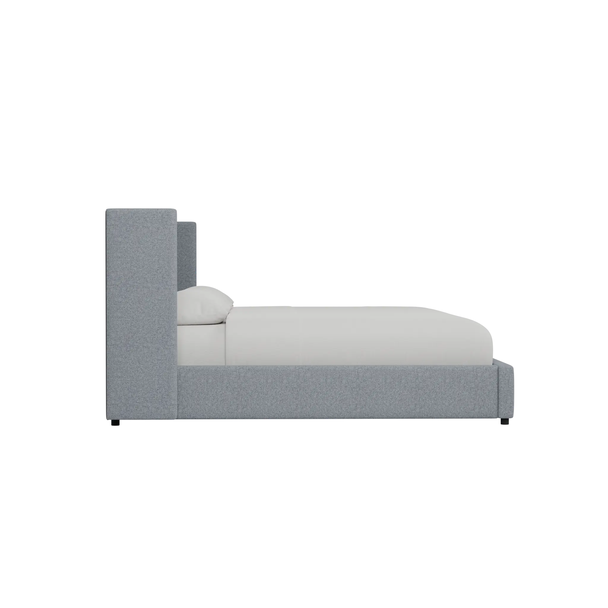 Captiva Elevation Gray 48" Upholstered Shelter Bed Captiva Elevation Gray 48" Upholstered Shelter Bed
