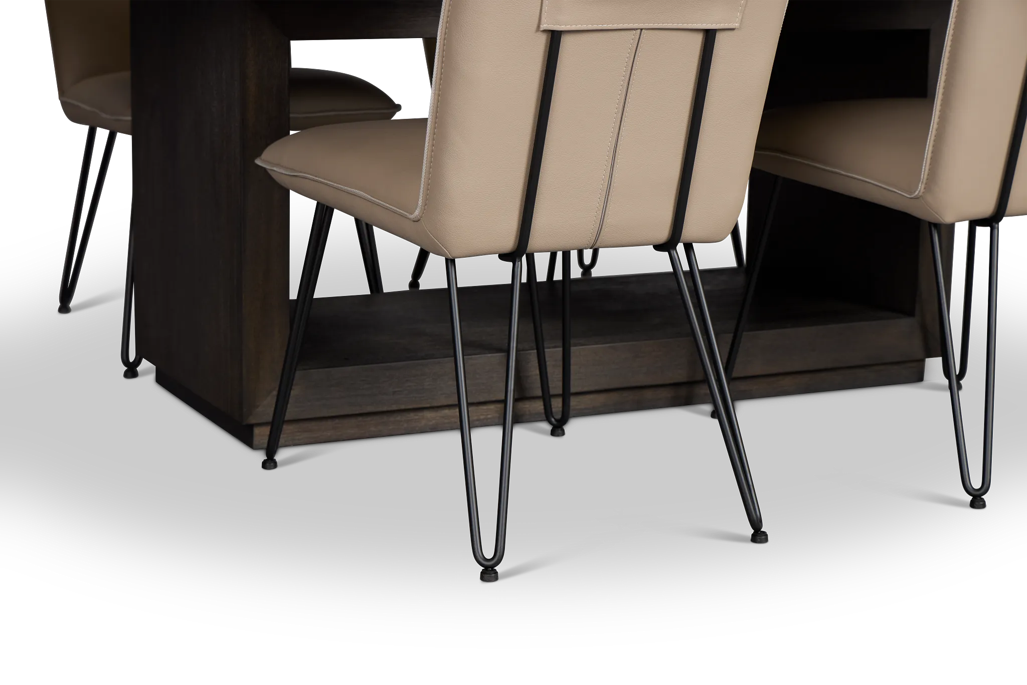 Madden Taupe Table & 4 Upholstered Chairs