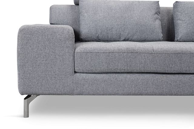 Onyx Dark Gray Fabric Medium Two-arm Sectional