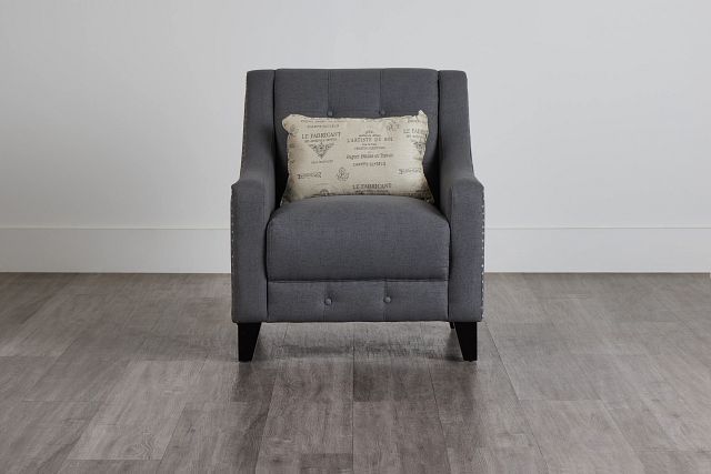 Hutton Dark Gray Fabric Chair