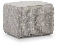Webcam Gray Fabric Accent Pouf