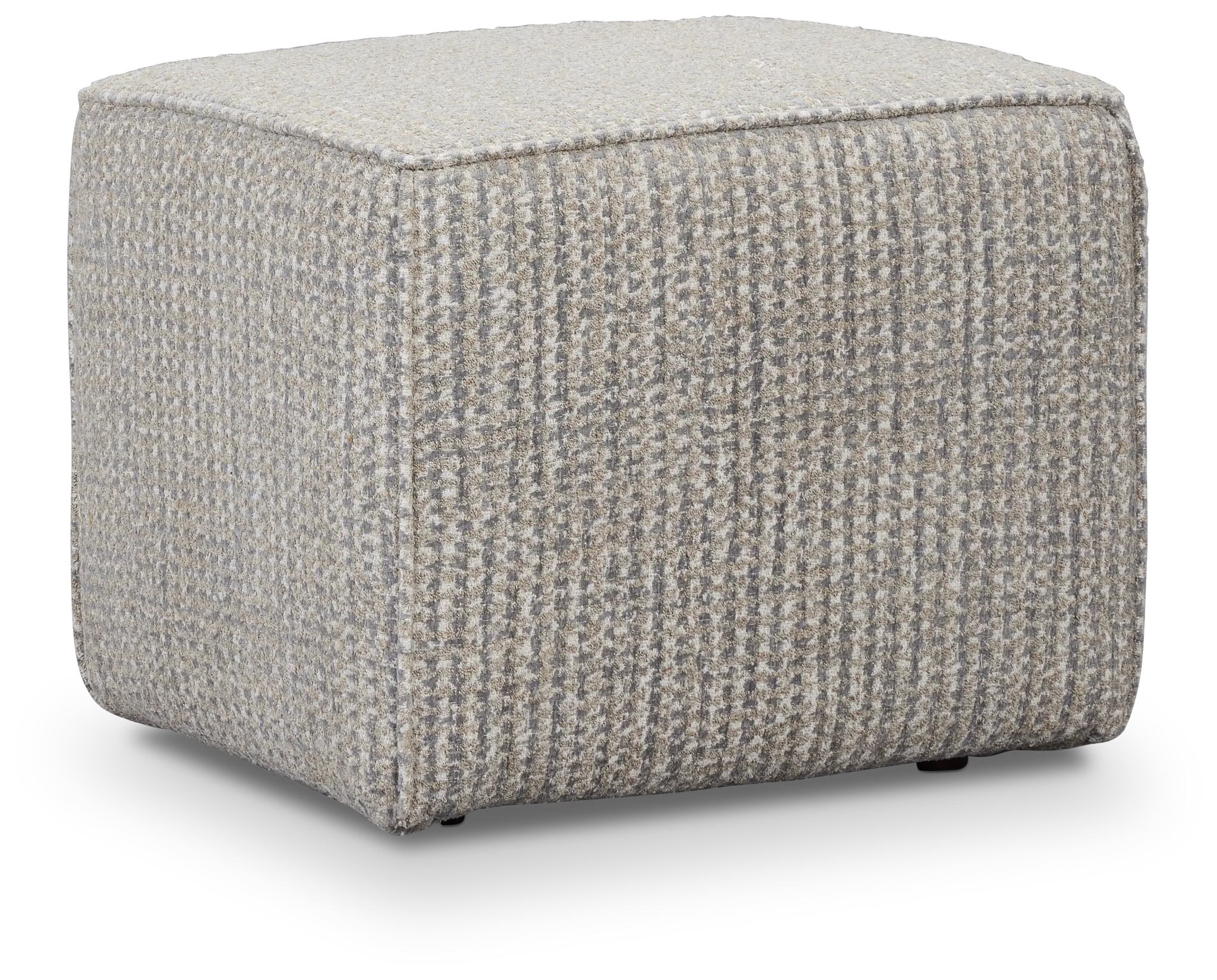 Webcam Gray Fabric Accent Pouf Webcam Gray Fabric Accent Pouf