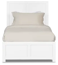 Charleston White Panel Bed With 2 Storage Drawers