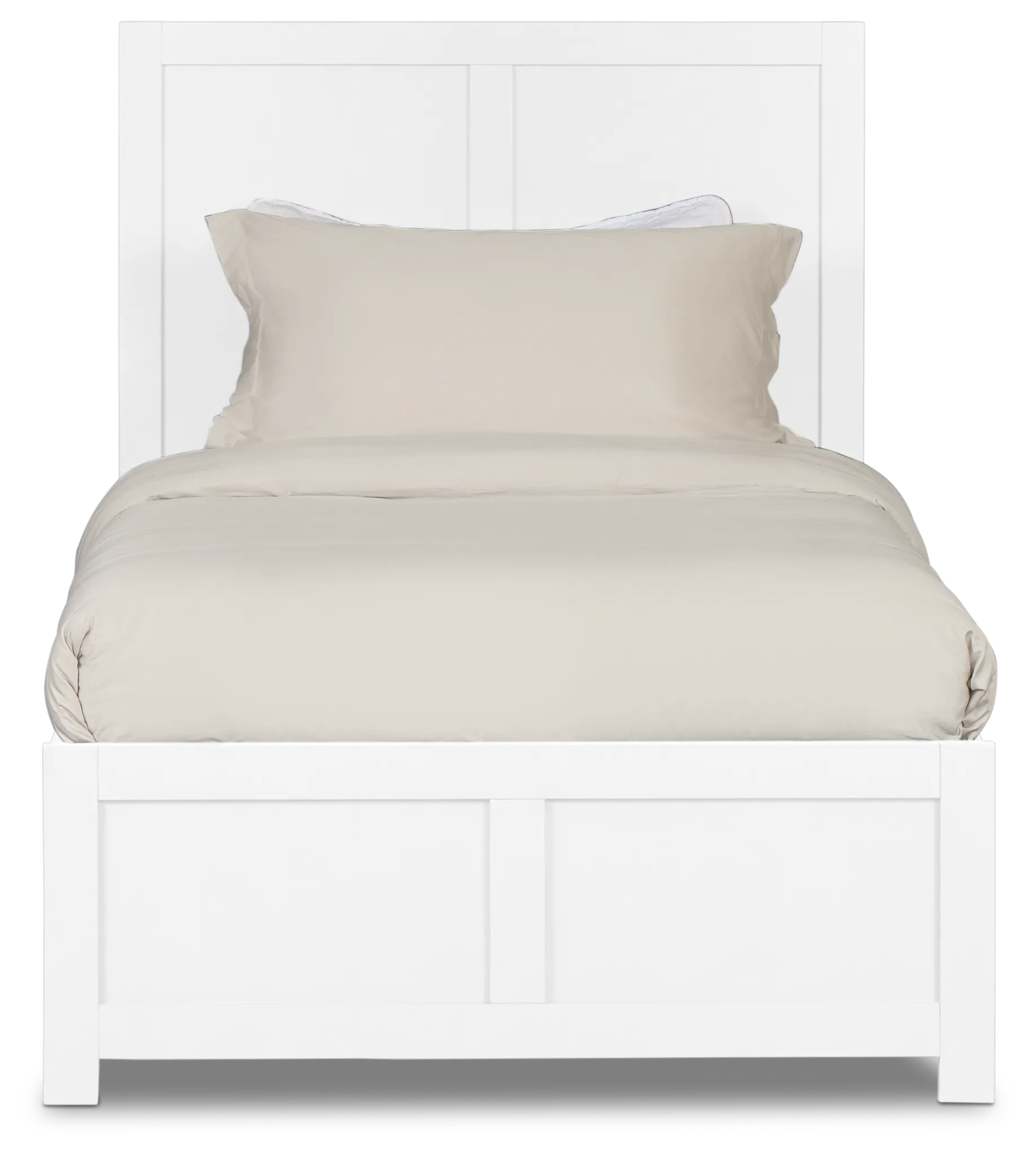 Charleston White Panel Bed With 2 Storage Drawers