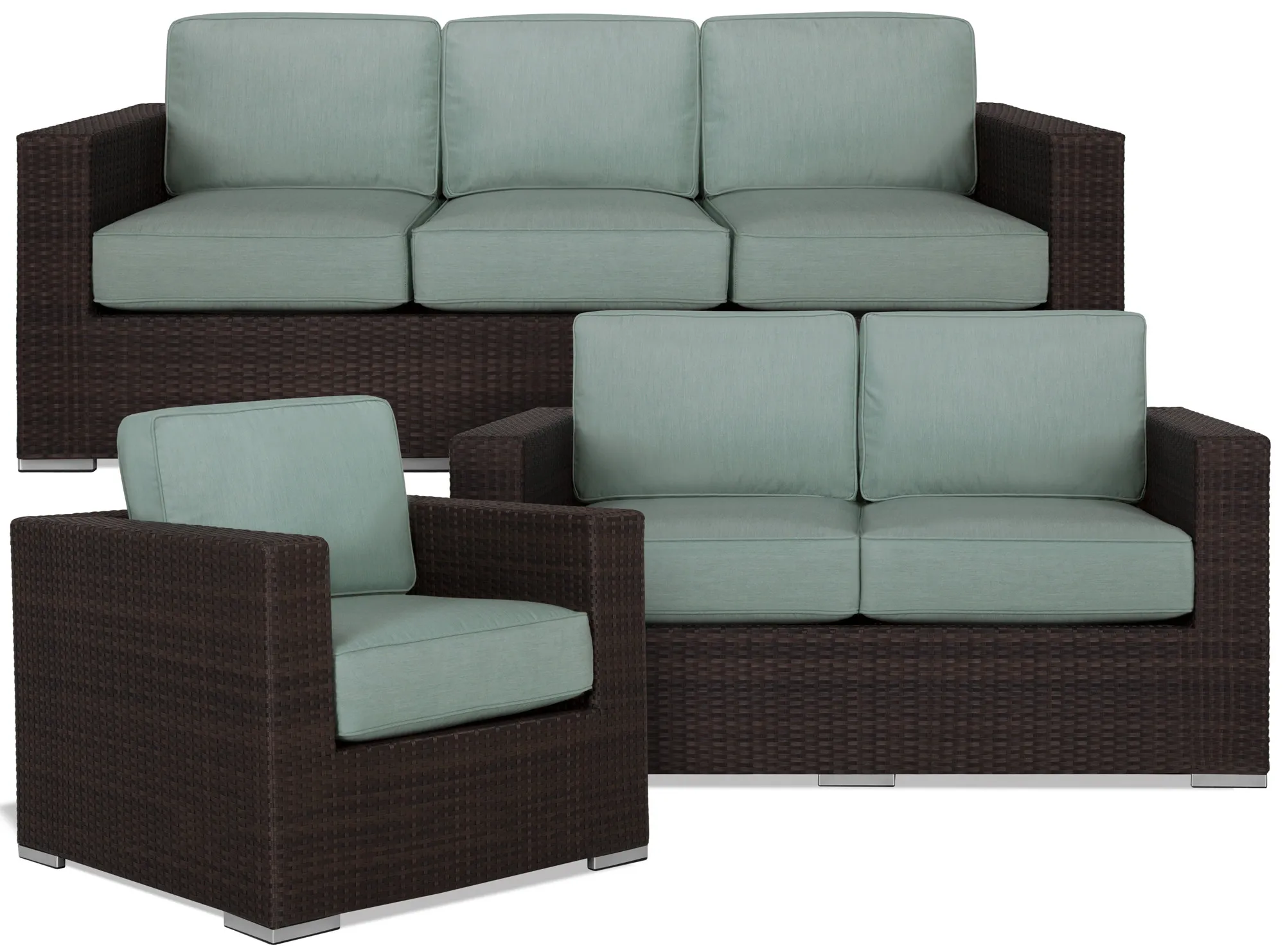 Fina Teal Outdoor Living Room Set