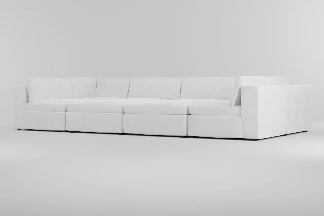 Destin Peyton White Fabric 8-piece Pit Sectional Destin Peyton White Fabric 8-piece Pit Sectional
