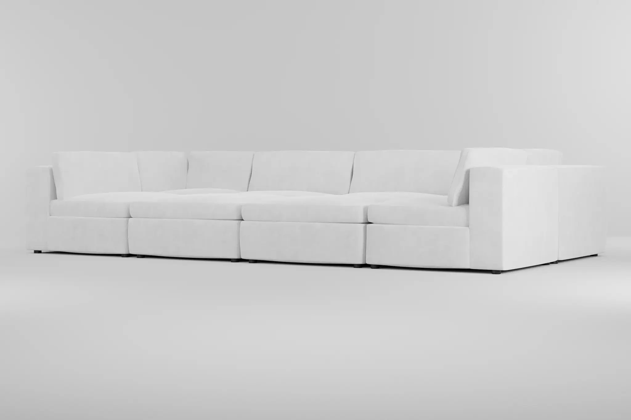 Destin Peyton White Fabric 8-piece Pit Sectional Destin Peyton White Fabric 8-piece Pit Sectional