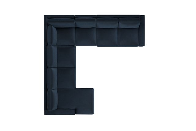 Edgewater Joya Dark Blue Large Left Chaise Sectional