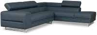 Drew Dark Blue Micro Right Chaise Sectional