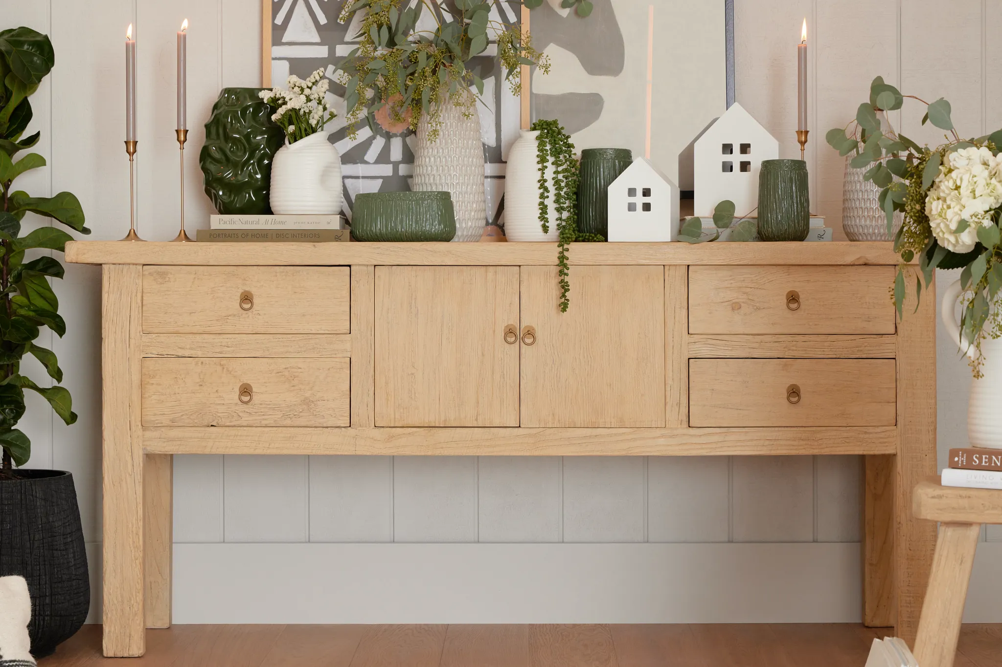 Hazel Light Tone 4-drawer Console Table